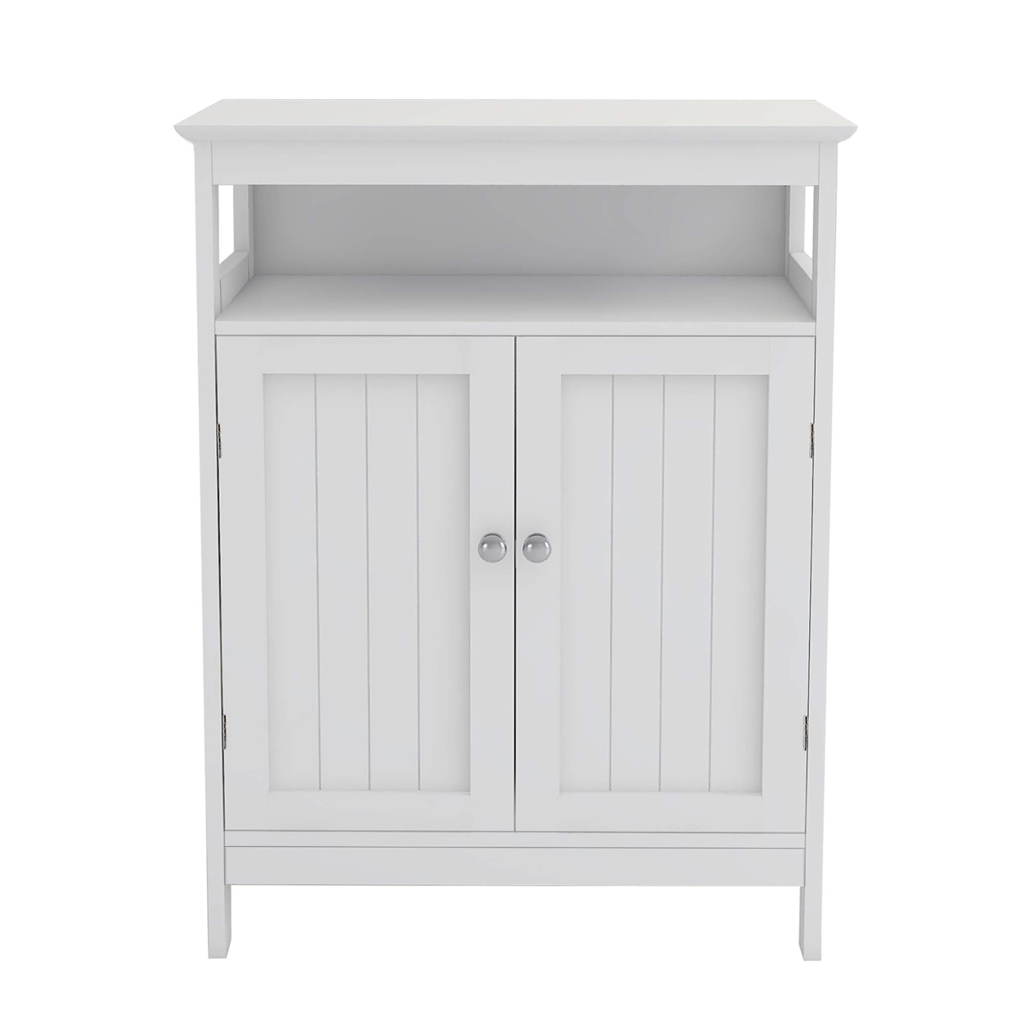23.62 in. W. x 11.81 in. D x 31.5 in. H White Linen Cabinet with 2 Doors and 1 Shelf