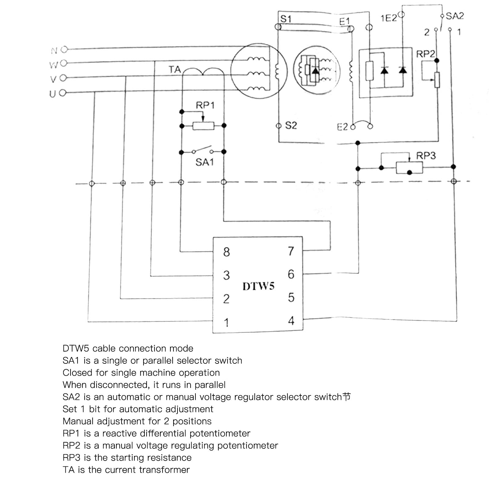 ViaGasaFamido Regulator Napięcia DTW 5 AVR Stabilizator Napięcia 400V, do