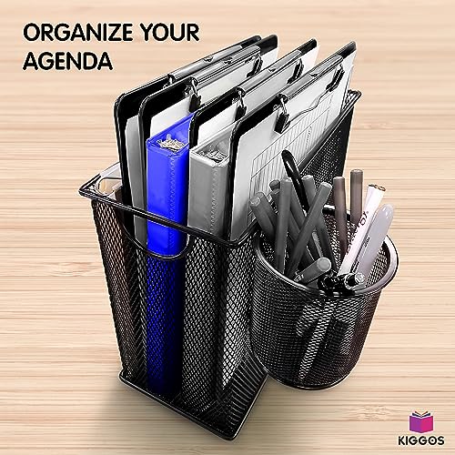 Image of KIGGOS Acrylic Clipboards 12.5 x 9, Black 6 Pack Letter Size Clip Boards with Low Profile Metal Clips, Hold up to 100 Sheets, Lightweight Set for Classroom, School, Office and Home