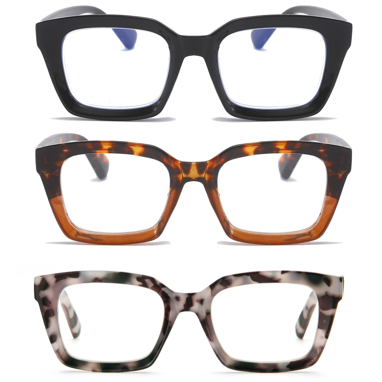 KoKoBin Ultraleichte Lesebrille Vollrandfassung aus TR90 Bla