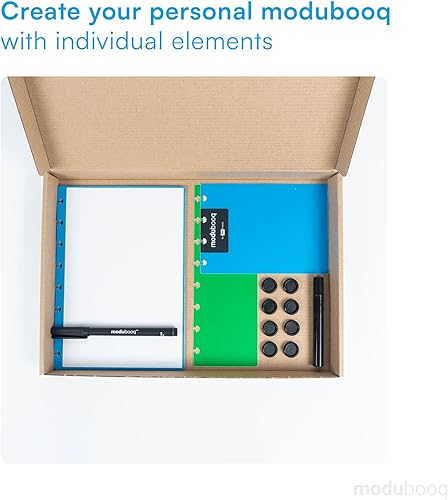 Miniatura 4 de Modubooq notas, bloque - Cuaderno inteligente reutilizable modular A5-40 páginas azules forradas con tecnología duratech3 - Cuaderno con sistema de