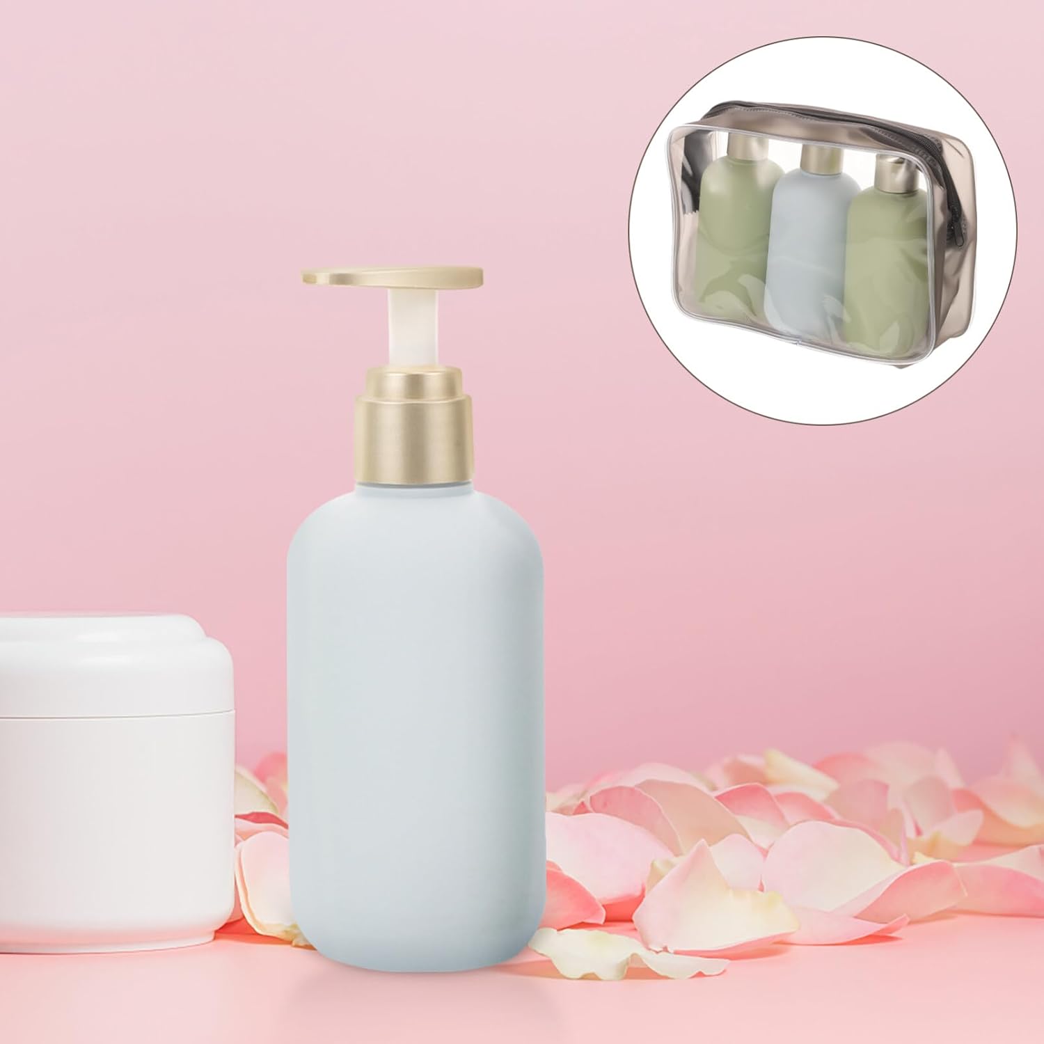 NUOLUX シャンプーボトル 200ml トラベル 容器 ボトル ポンプ 