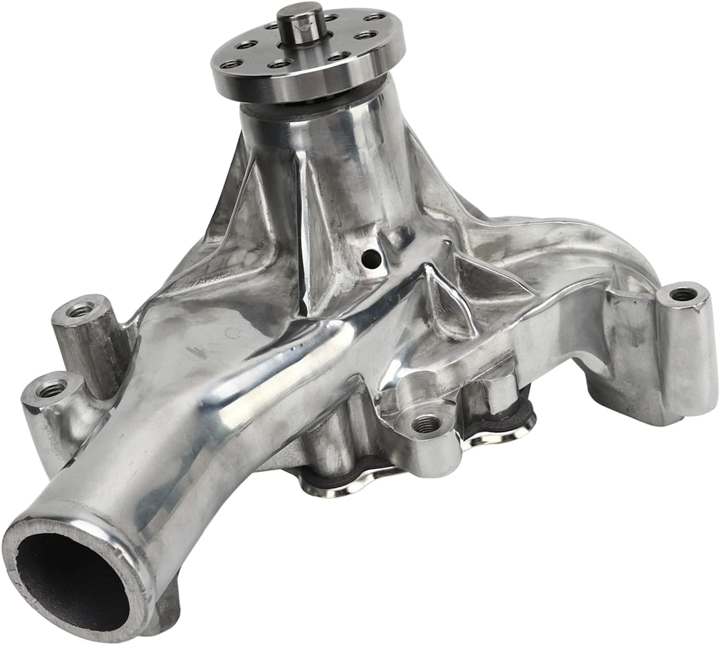 GOTOTOP Long, High Volume Aluminum Engine for Chevy SB 283 327 350 383 400 V8, Superior Coolant Flow and Heavy Duty Design (Polished)