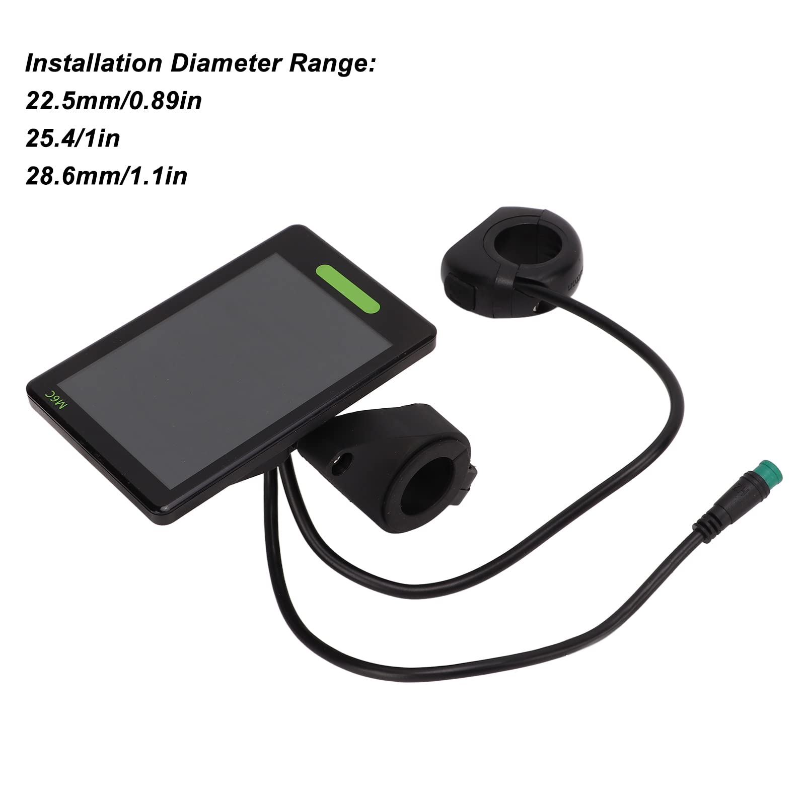 Electric Scooter LCD Display, 5 Pin 24V-60V with Speedometer LCD Display Panel, Total Mileage, Accumulated Maximum Vehicle Speed, for Electric Scooter Controller