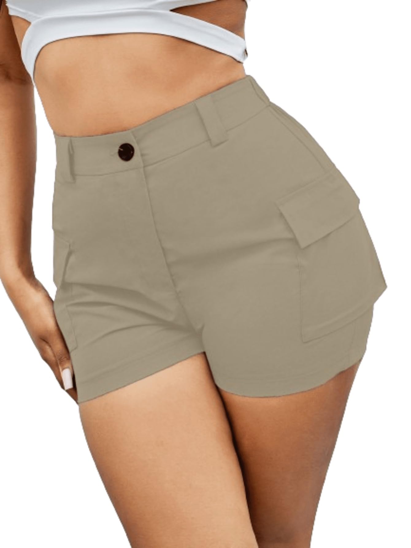 aahwan Women's Shorts Flap Pocket Side Cargo Shorts(KV-258)-picture-38
