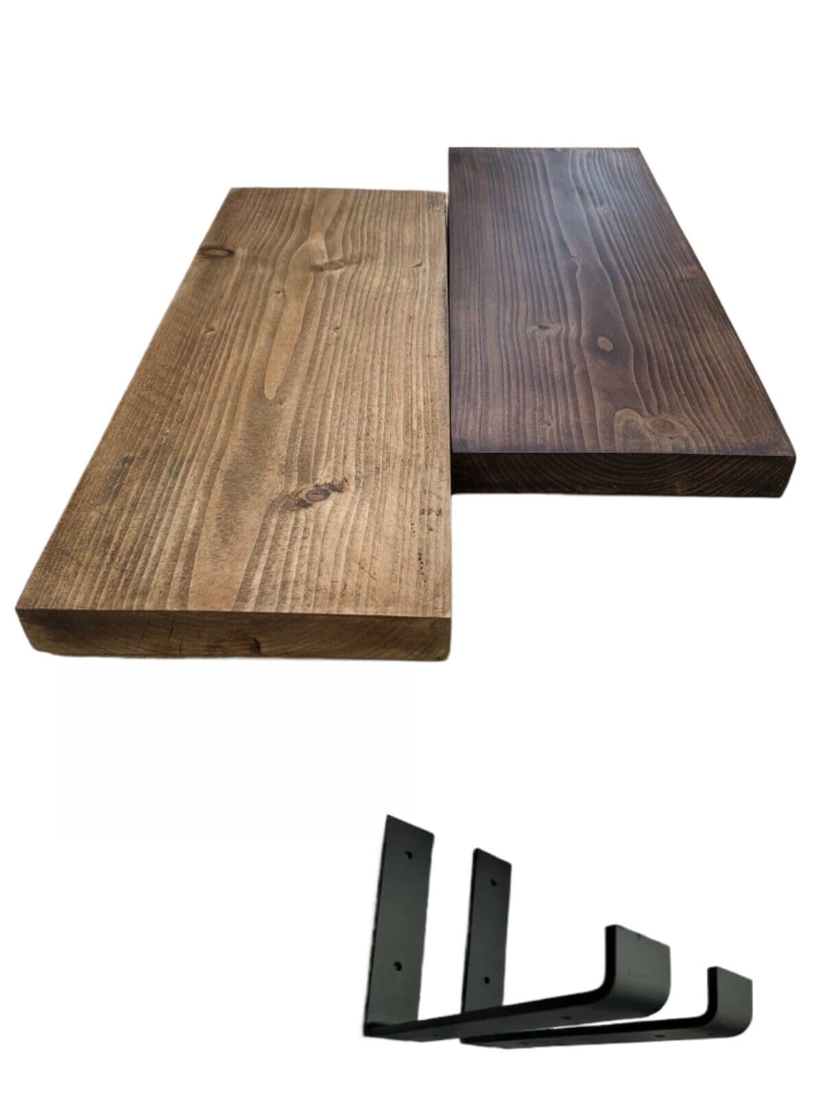 Rustic Scaffold Shelf - Dark Oak 80cm