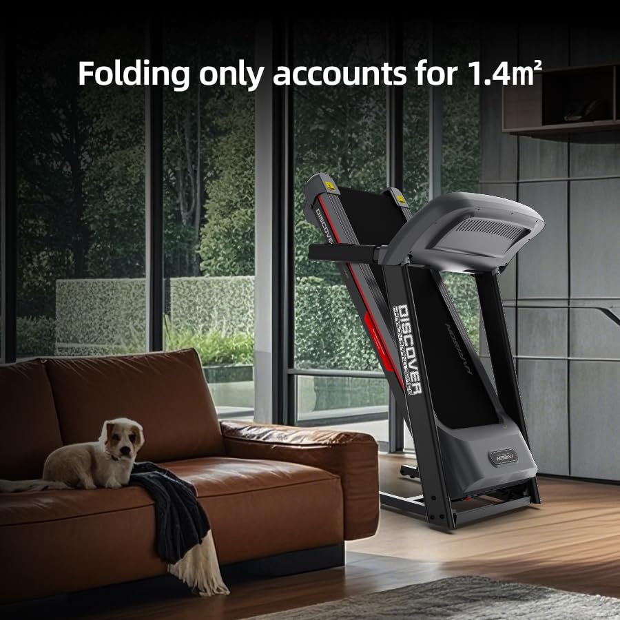 Image of HARISON Commercial Treadmill for Home and Commercial Gym, Foldable, 3.0 HP Double Motor Drive, 15% Incline, 18 km /h Top Speed
