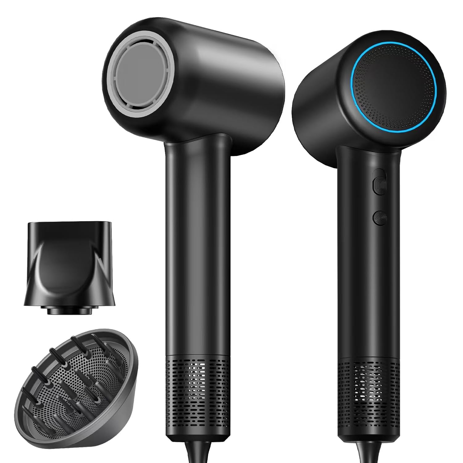 Diffuser Hair Dryer 110 000 RPM Brushless Motor High-Speed Low Noise Thermo-Control Hair Dryers Negative Ionic Blow Dryer