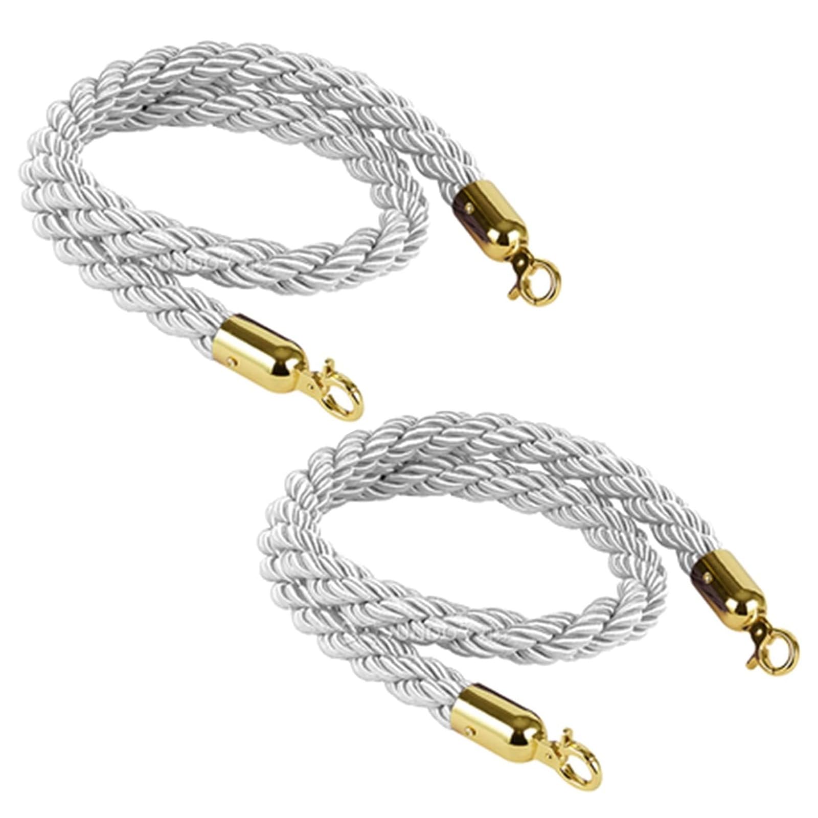 AUNANGLJSCS Rope barriers, Queue Barrier Rope, Stanchion Ropes 1M/1.5M/2M,Crowd Control,Braided Hemp For Divider, Twisted Line(Slivery,1M)