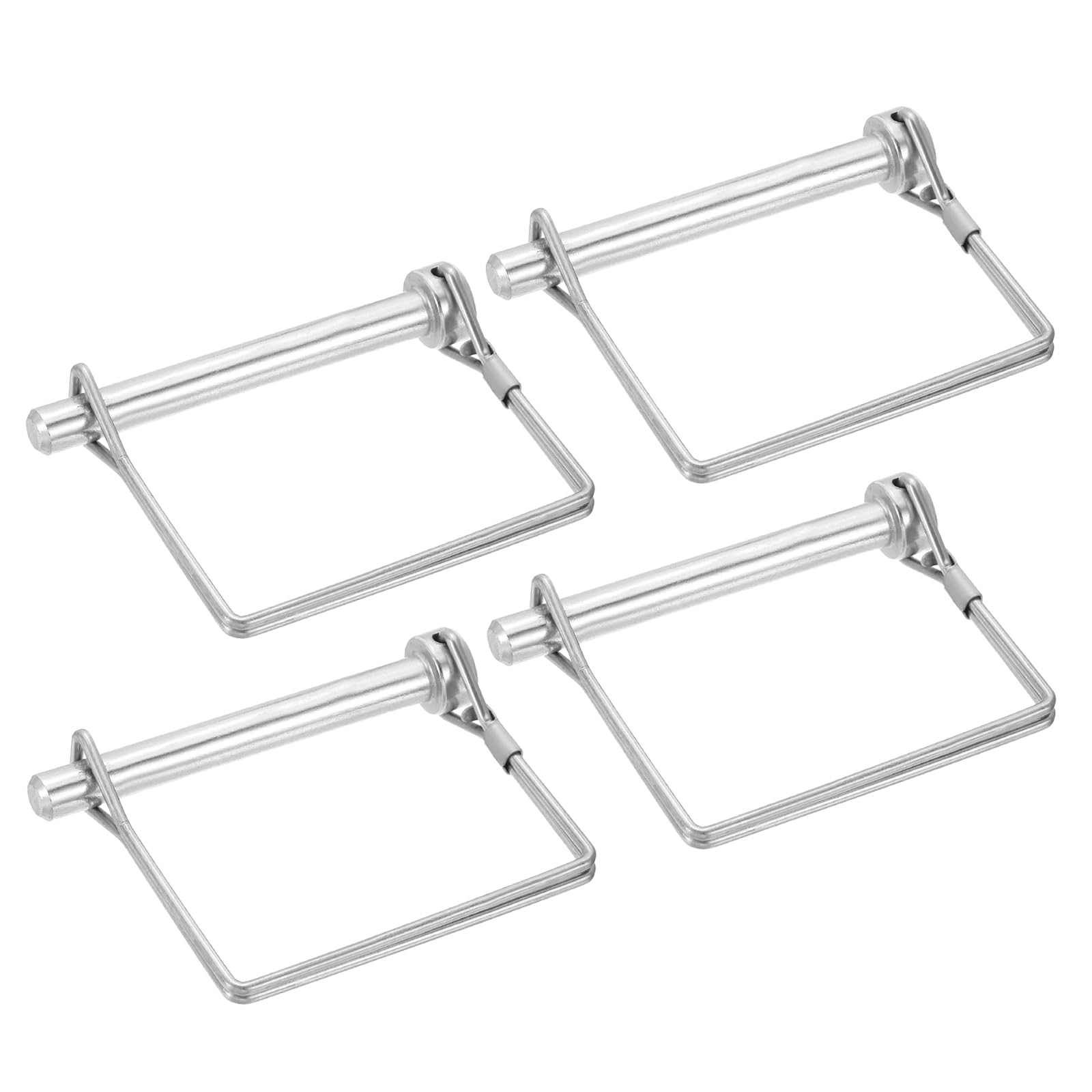 PATIKIL 4 Piezas Pasadores De Bloqueo De Eje Cuadrado De Acero Inoxidable 304, 2/7" x 2-4/5"(8mm x 70mm) Pasador De Acoplamiento Para Remolques Para Vagones Enganches, Plateado