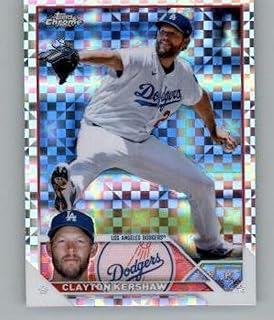 2023 Topps Chrome X-Fractor #77 Clayton Kershaw Los Angeles Dodgers MLB Baseball Trading Card