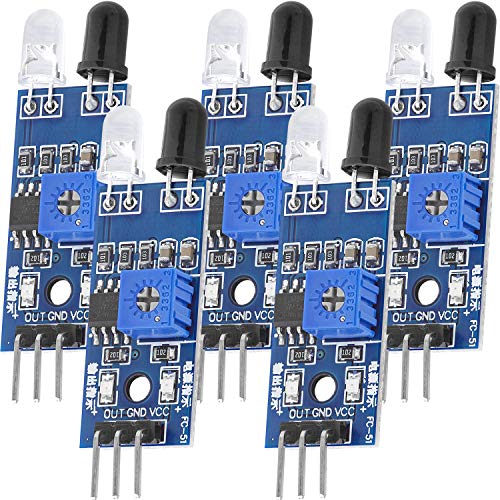 AZDelivery 5 x IR Infrarrojos Módulo para Colisiones y Obstáculos Detección Sensor de Distancia Compatible con Arduino y Raspberry Pi con E-Book Incluido!
