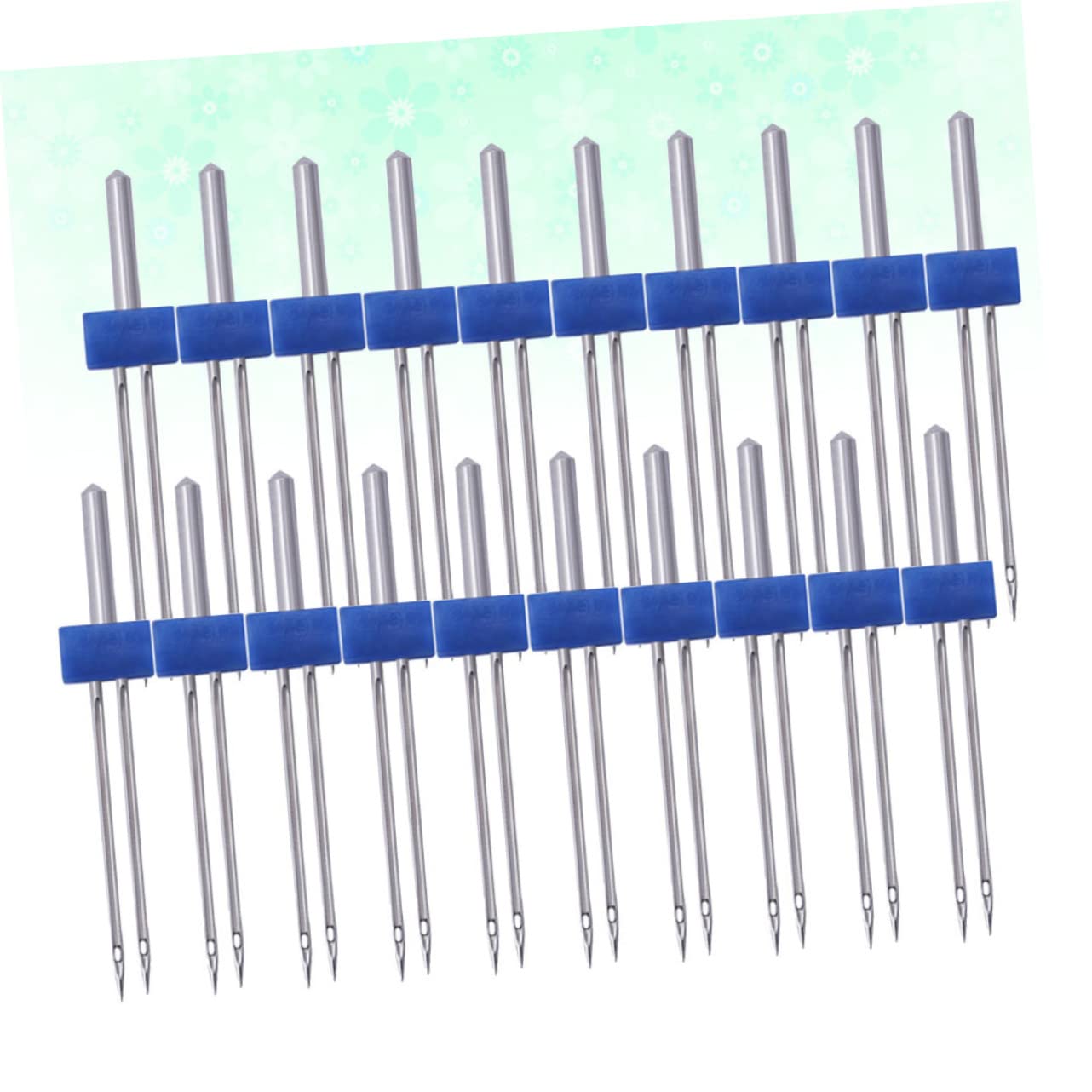 Zwillingsnadel für Nähmaschine 3mm Blau Metall 100 Stück C01-005-00171 | Doppelnadel, 1 Beutel, für Haushaltsnähmaschinen, Elektrische Multifunktions Ausführung