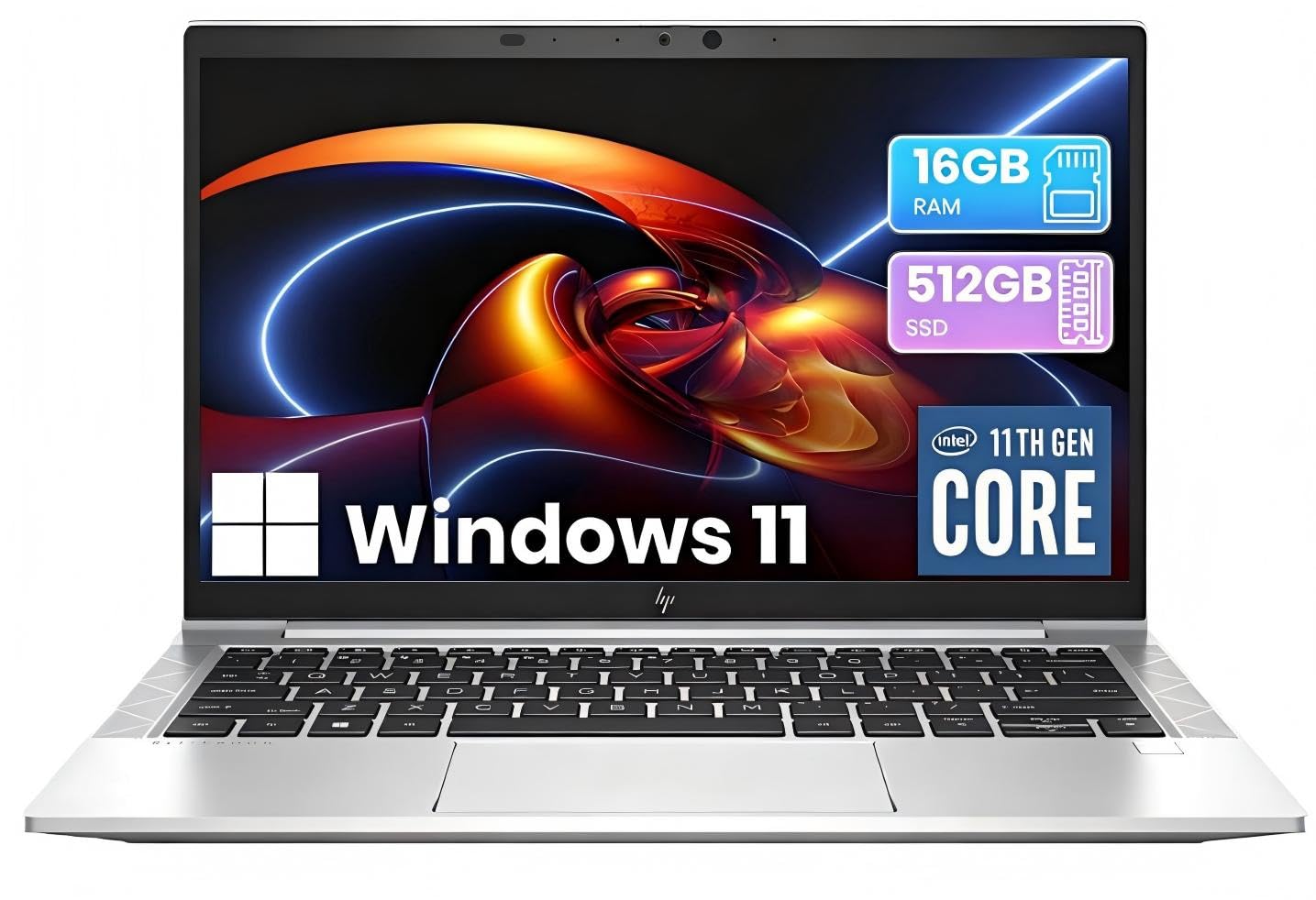 HP EliteBook 830 G8 Business Laptop, 13,3 pollici FHD (1920 x 1080), Intel Core i5-1135G7, 16 GB RAM, SSD da 512 GB, tastiera UE, Windows 11 Pro (ricondizionato)