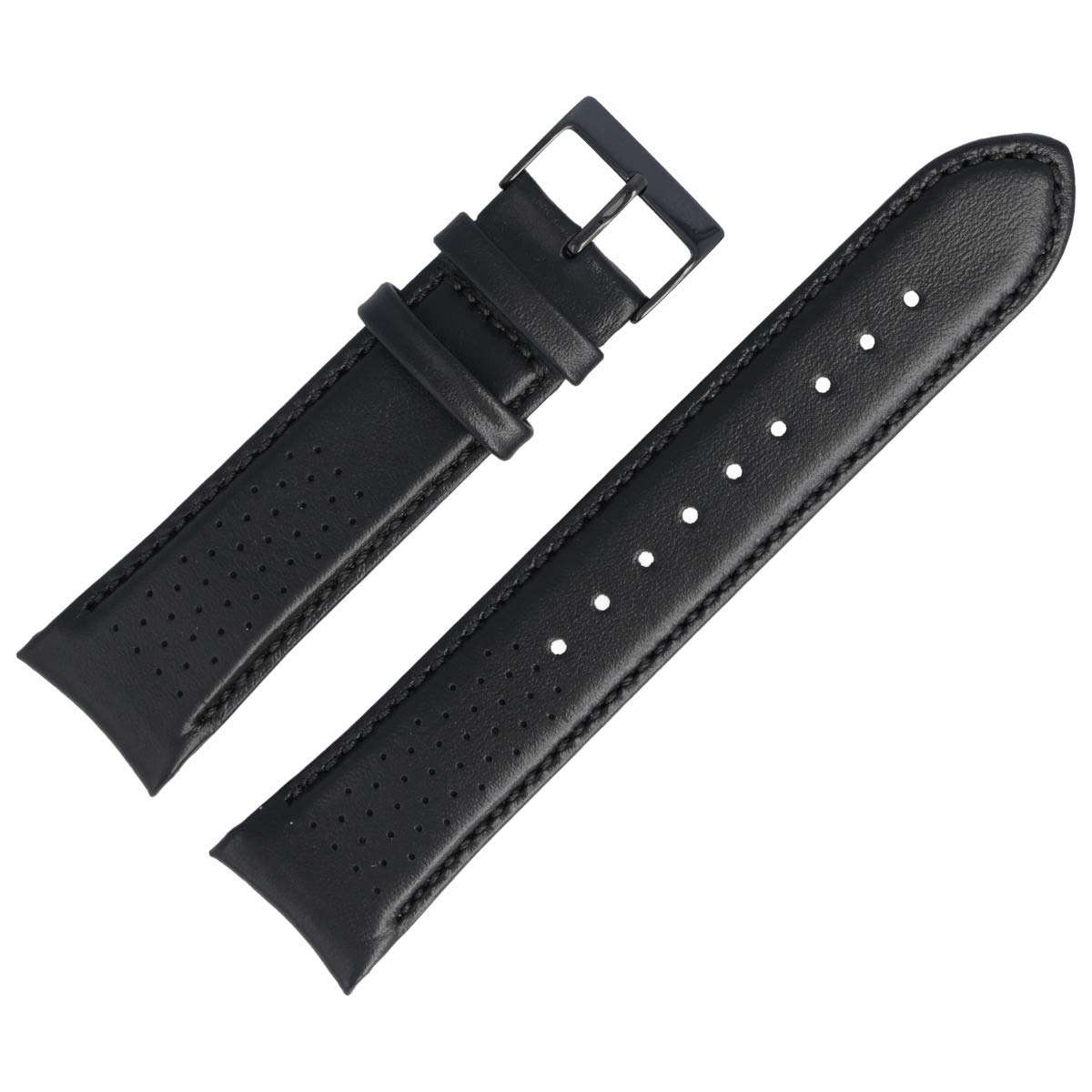 HUGO BOSS Uhrenarmband 22mm Leder Schwarz Glatt - 659302762