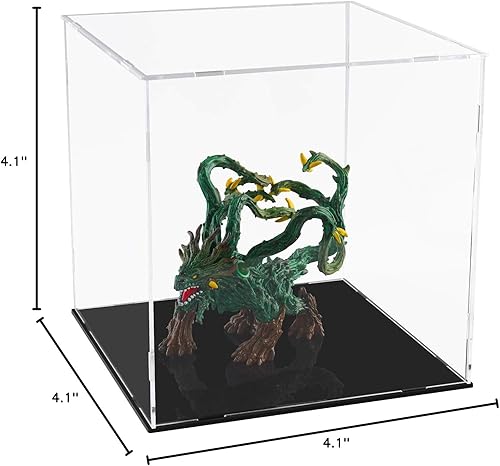 Miniatura 8 de A+ DESIGN Vitrina de acrílico transparente para ensamblar, caja de vidrio alternativo para exhibir figuras de acción, almacenamiento y organización