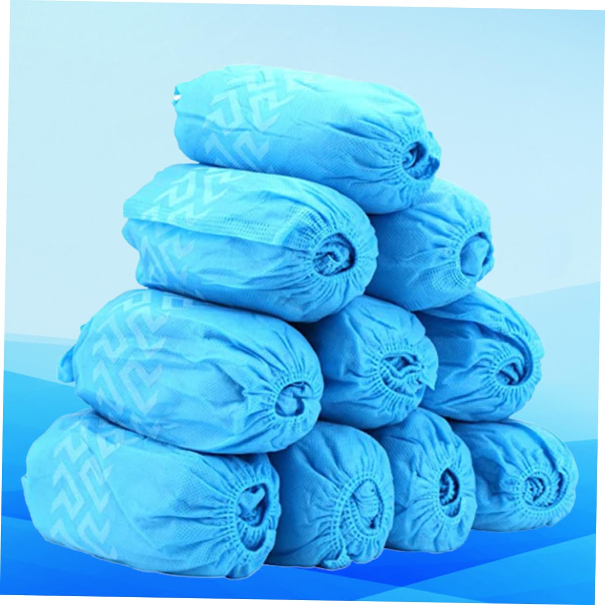 100pièces Couvre-chaussures Non Tissés Antidérapants Pour Maison Protection Boue Pluie Et Fondue Lot De Bleus