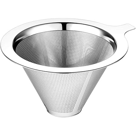 ANNMEXX Upgraded Pour Over Coffee Filter, Coffee Dripper, Paperless Mess Stainless Steel Coffee Filter, Maker One to Two Cup Coffee, Keeping Nature Coffee Flavour, Easy to Use and Clean