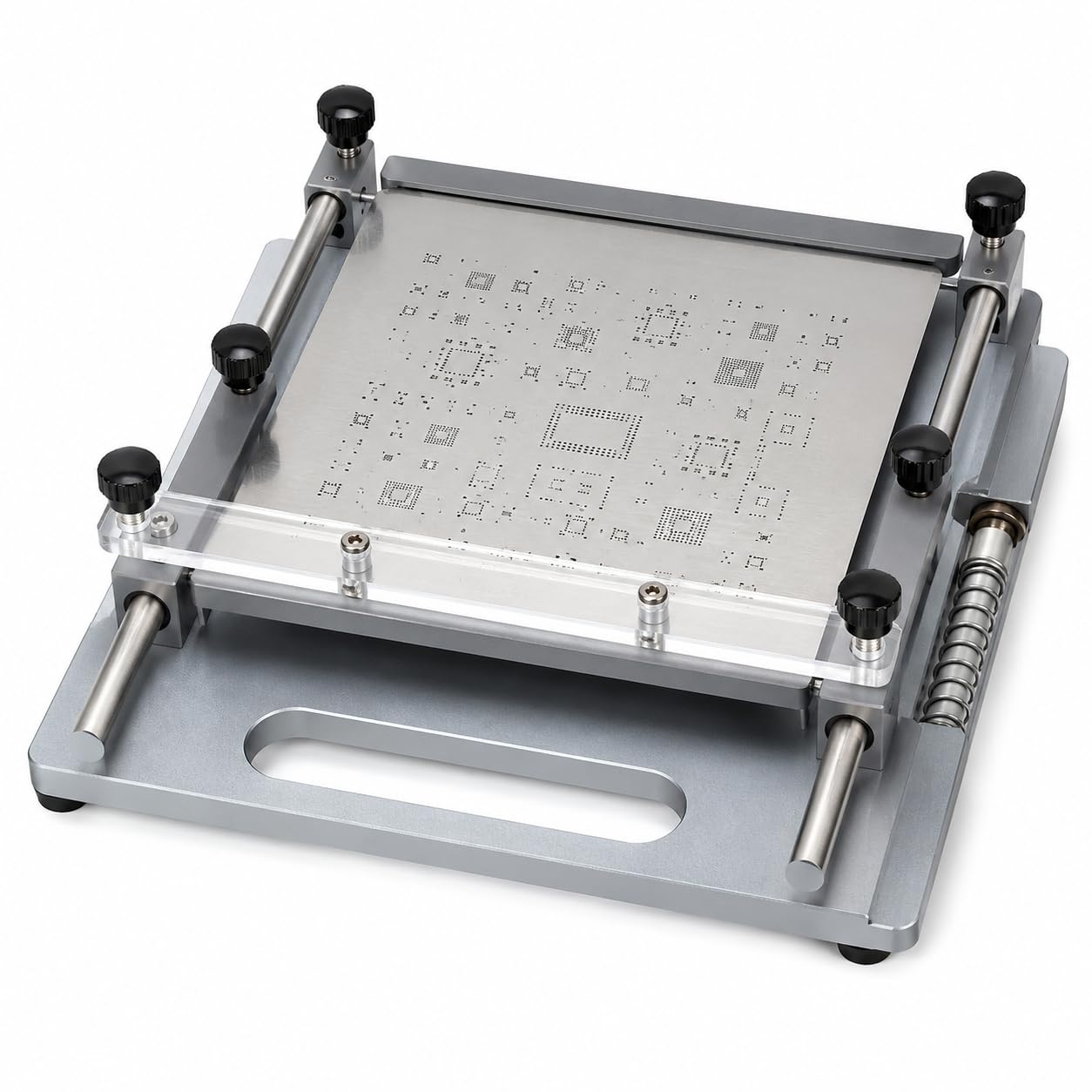 Ręczna drukarka szablonowa PCB 150 x 150 mm z regulowanym wyrównaniem do drukowania pasty lutowniczej, prototypowania SMT i prac laboratoryjnych