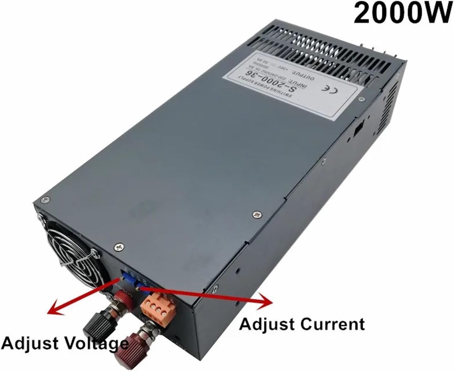 2000W Switching Power Supply Adjustable Output 15V 24V 36V 48V 60V 72V 80V 90V 100V 110V AC to DC Switching Power Supply(0-110V 0-18A)