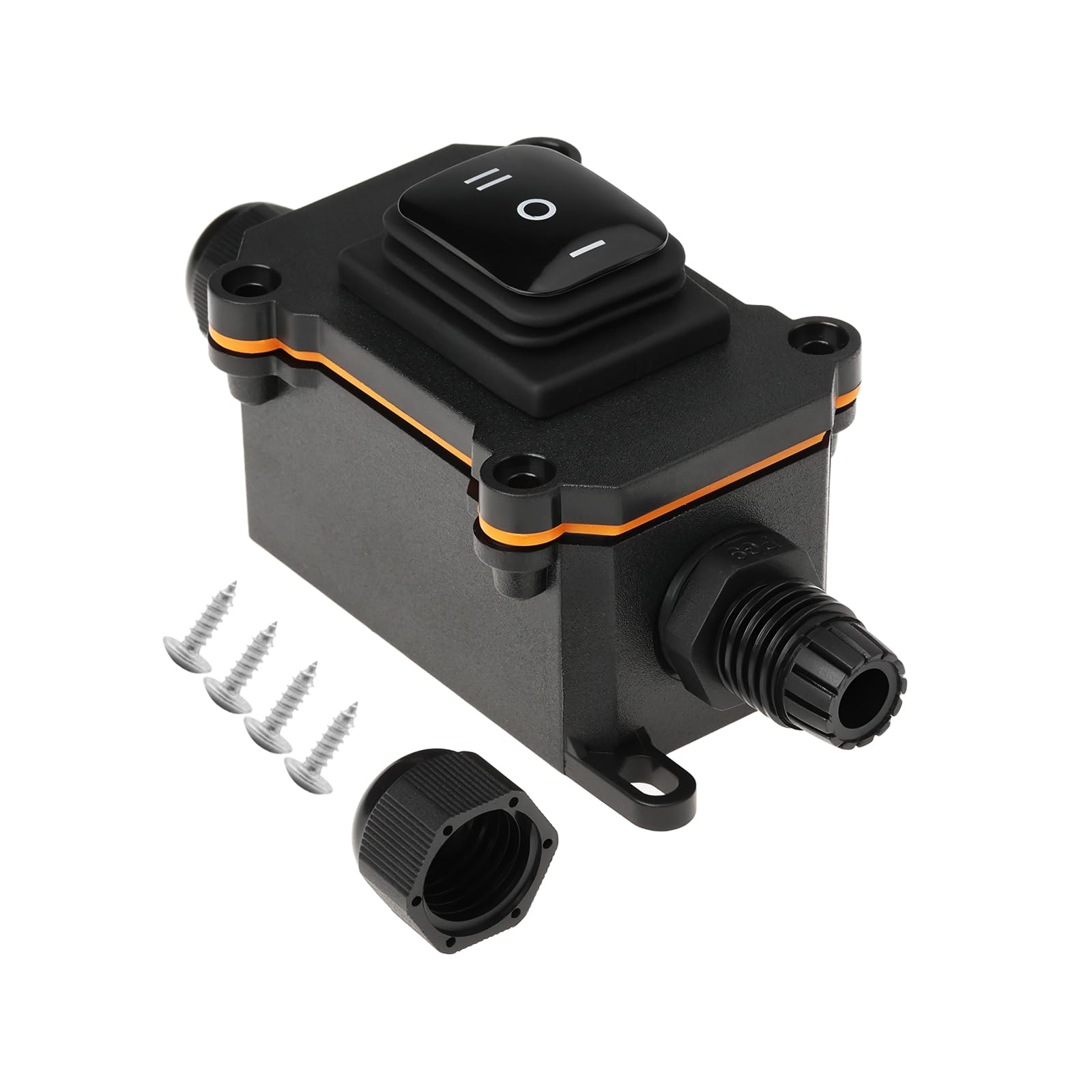 SG Store 1pc 3 Gears Automotive Marine Rocker Switch 12V/16A High Current Switch IP68 Waterproof Circuit Board Protection Box Current Switch