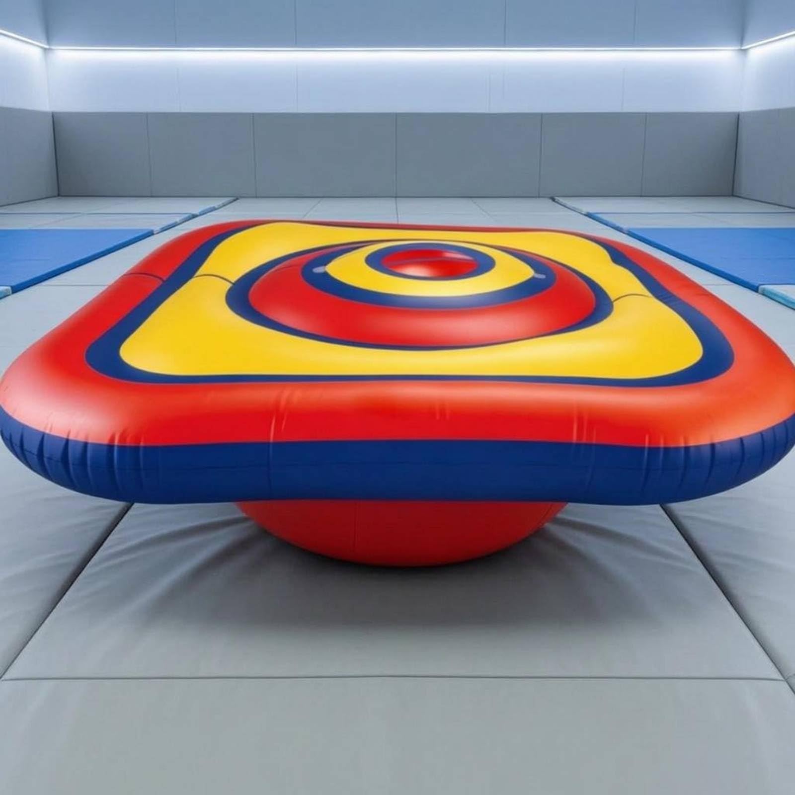 harayaa Inflatable Balance Seesaw Tavola d'Equilibrio Gonfiabile Altalena Oscillante Piattaforma Bilanciamento Base Quadrata Struttura in PVC per Gioco