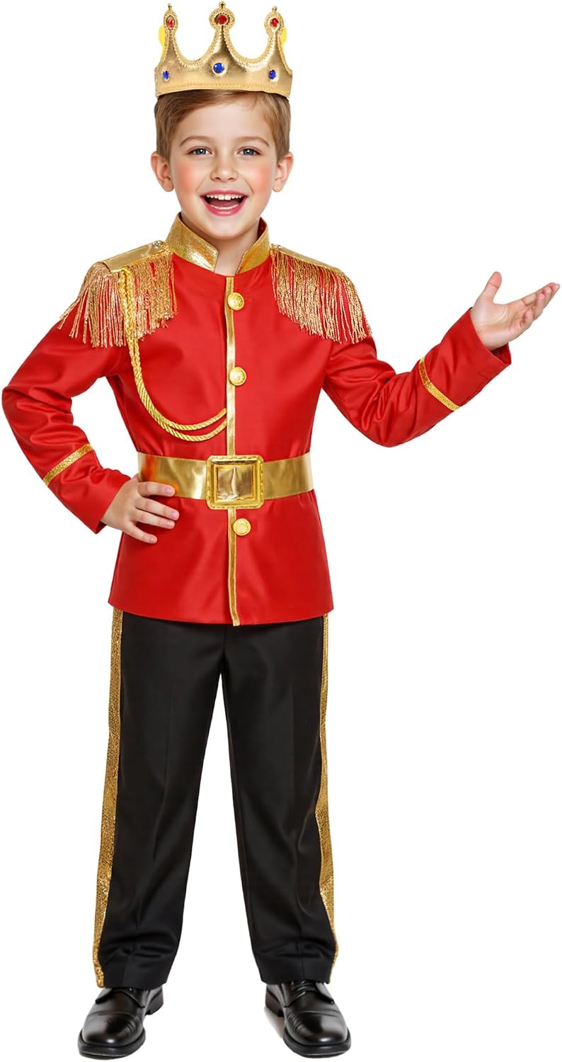Boys Prince Charming Costume Kids Royal Prince Dress Up for Cosplay Fairytale Ball Halloween Birthday Party Outfit