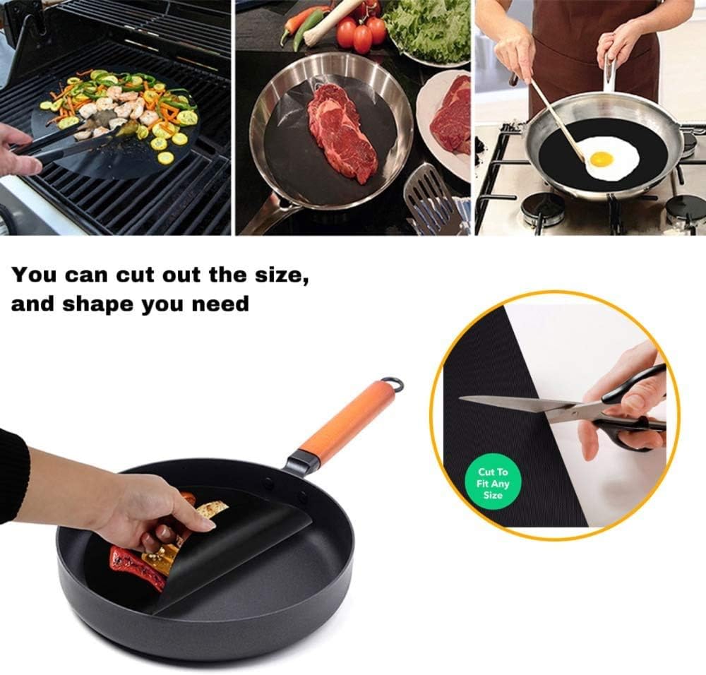 5 PCS BBQ Grill Mat,13 * 15.7Inch BBQ Grill Mats Non Stick Reusable and Baking Mesh for Indoor Outdoor BBQ Works on Gas Charcoal Electric Grill Sheets,Ideal Accessory for Indoor and Outdoor Barbecues - Image 4