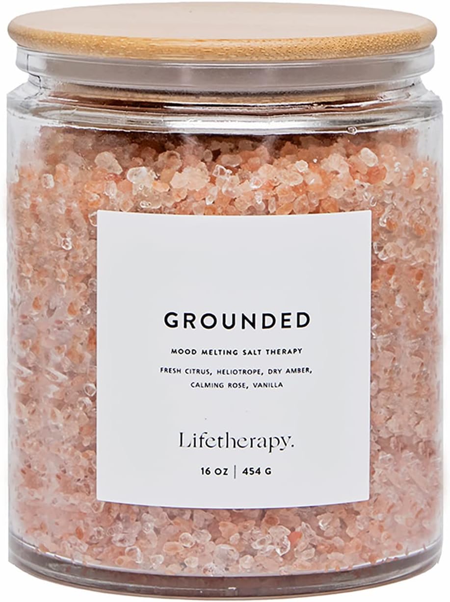 Lifetherapy Himalayan & Dead Sea Salt Soak – Inspired | Clean, Skin-Loving Formula | Vegan & Gluten Free Hydrating | Nourishing Vitamins | Bath Salts | Free of Parabens, Sulfates & Phthalates 16oz