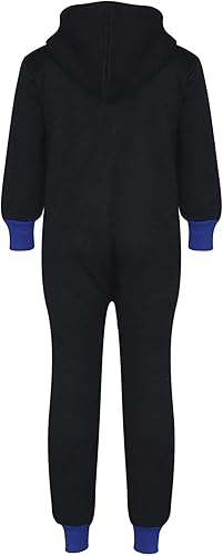 Miniatura 6 de Enterizo A2Z de una pieza con capucha de forro polar de contraste todo en uno, fácil de cuidar, cómodo para niños de 2 a 13 años