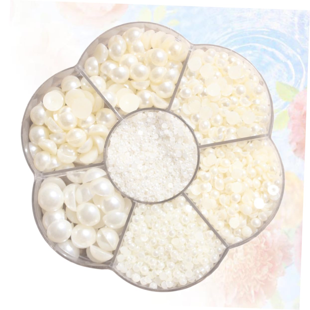 Operitacx 16800 Pz gemme per unghie mezze perle per l'artigianato flatback strass decorazioni unghie perline semicircolari perline sparse semicerchio gemma bosso di prugna di perle