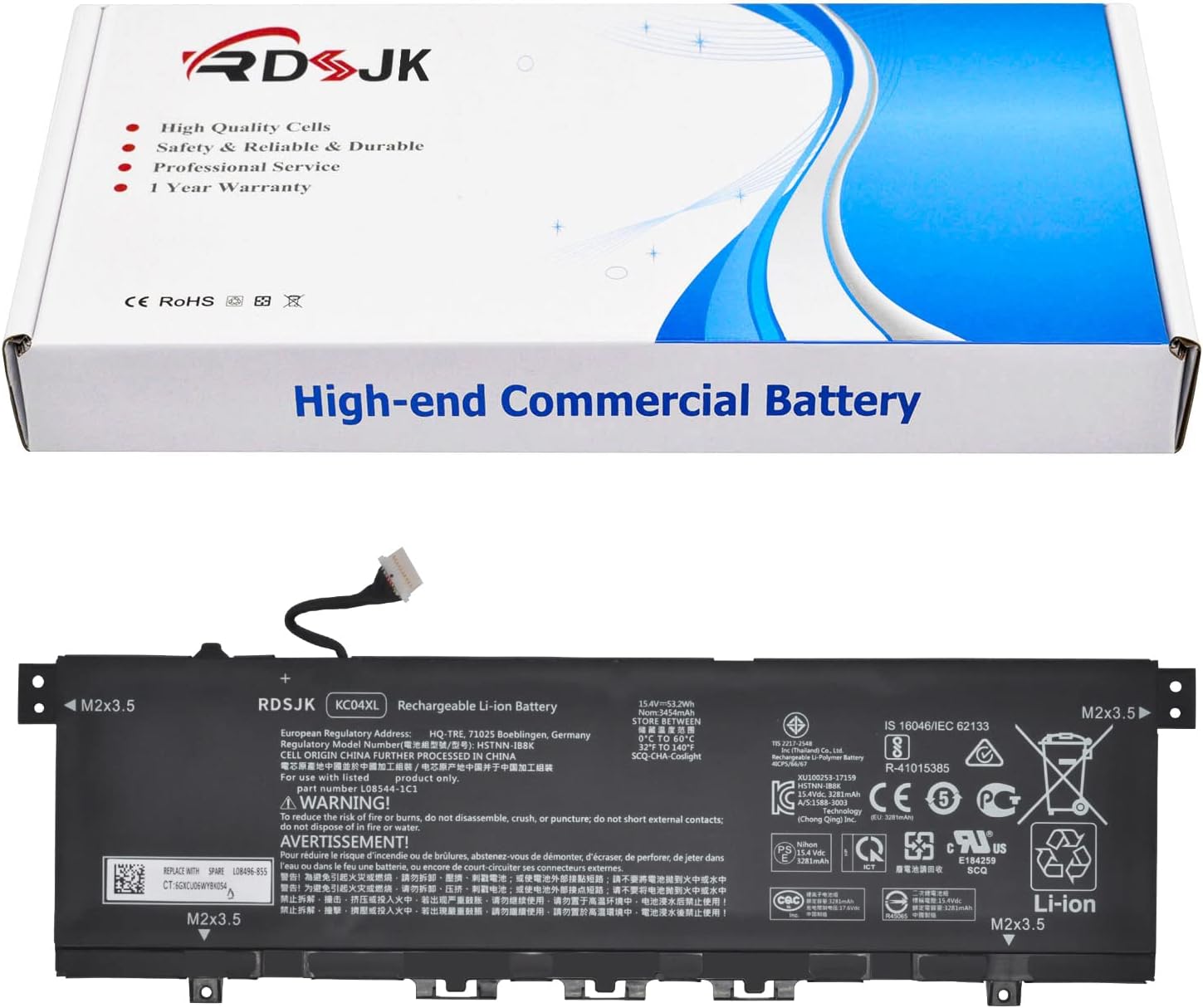 Batterie HP Envy X360 13-AG - HSTNN-IB8K L08496-855 4ICP5/66/67 - Occasion