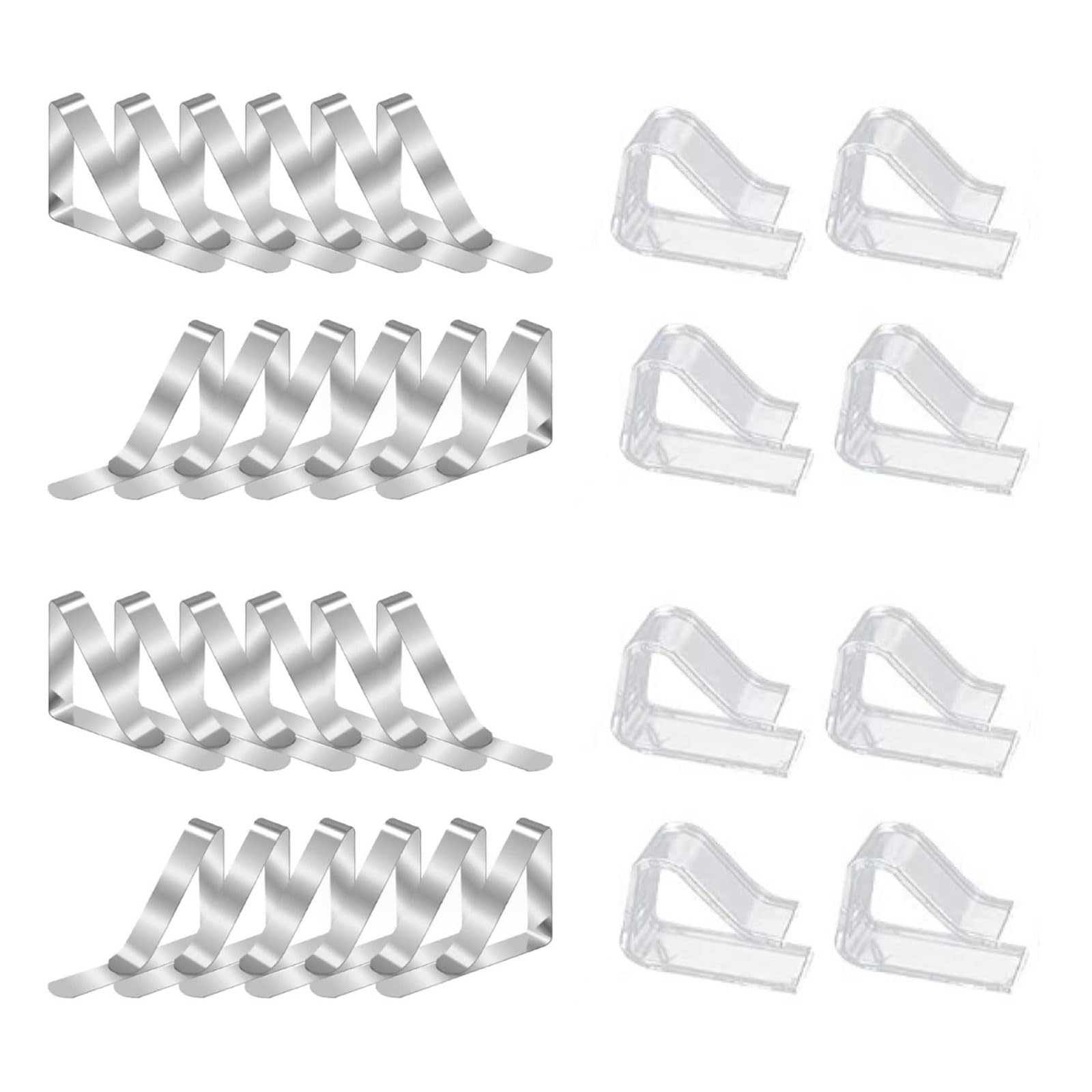 Kalttoy Multicolor 16 / 32Pcs Tablecloth Holder Stable Tablecloth Fixing Clamps Multifunctional Fixing Clamps Fastener Slip Resistant Clips Adjustable Holder Sturdy Clip Multifunctional Clips Grippers