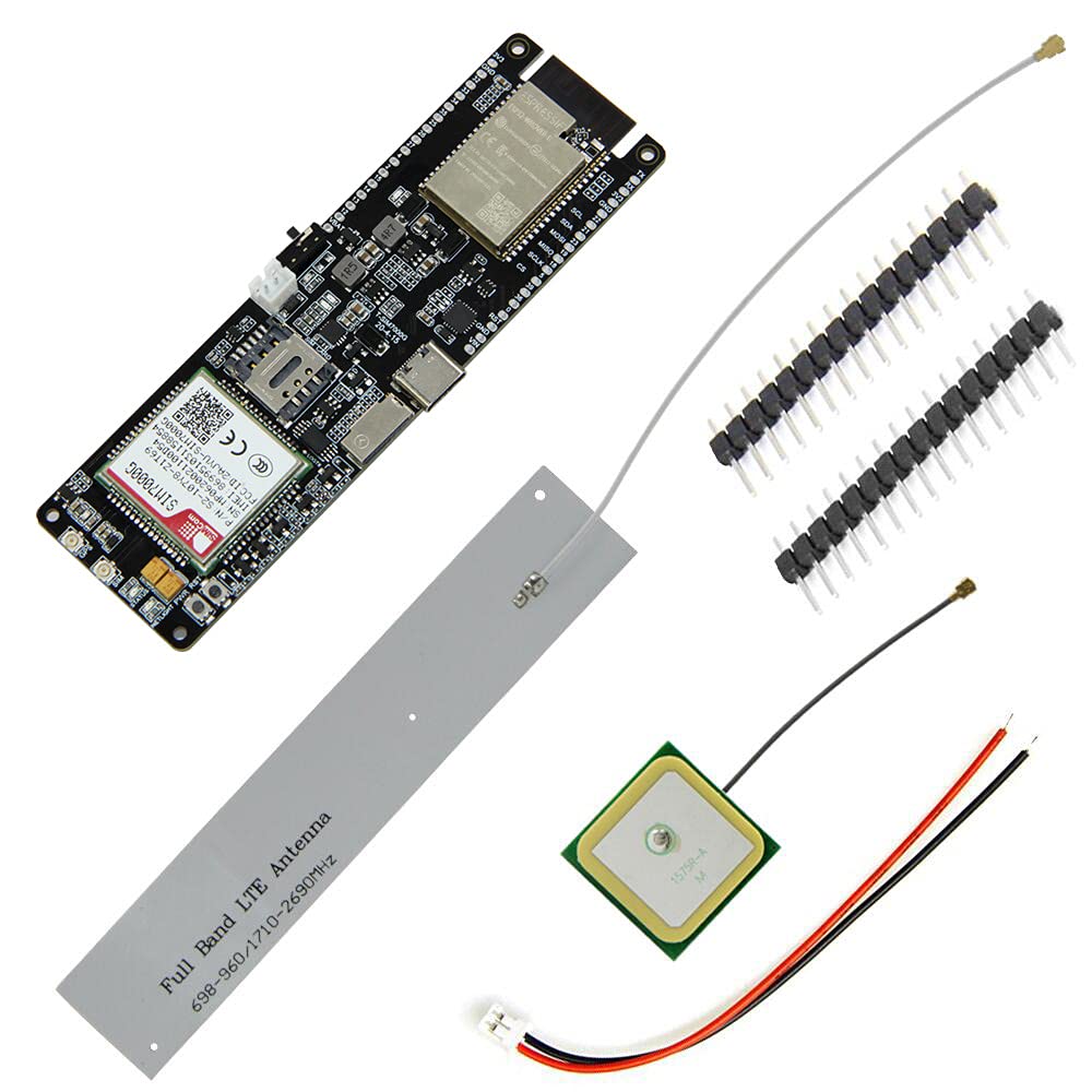 LILYGO Módulo de placa de desarrollo de carga solar ESP32-WROVER-B WiFi BLE 18560 Soporte de batería TTGO T-SIM7000G CH9102F 4MB