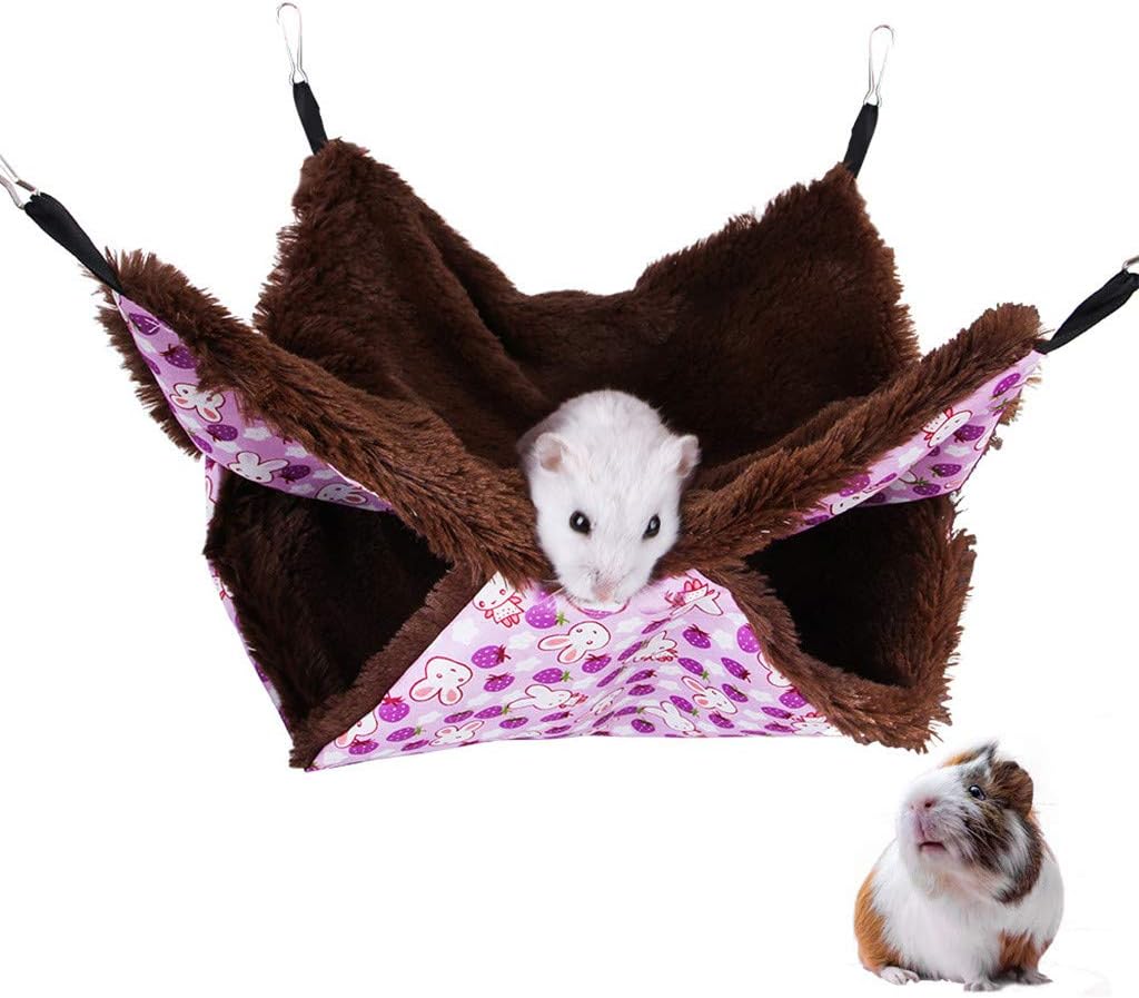 Pet Small Animal Hammock for Ferret Rat Mice Mouse Cavy Guinea Pig Degu Gerbil Hamster Chincilla Hammock Sleeper Cage Hanging Swinging…