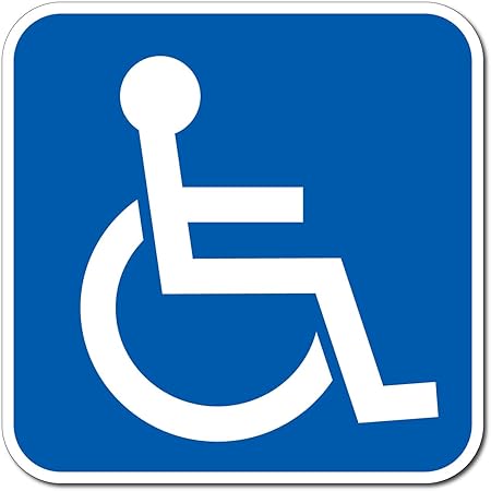 Amazon 高耐候ステッカー 身障者用設備 車椅子 マーク シール サイン マーク 車 バイク