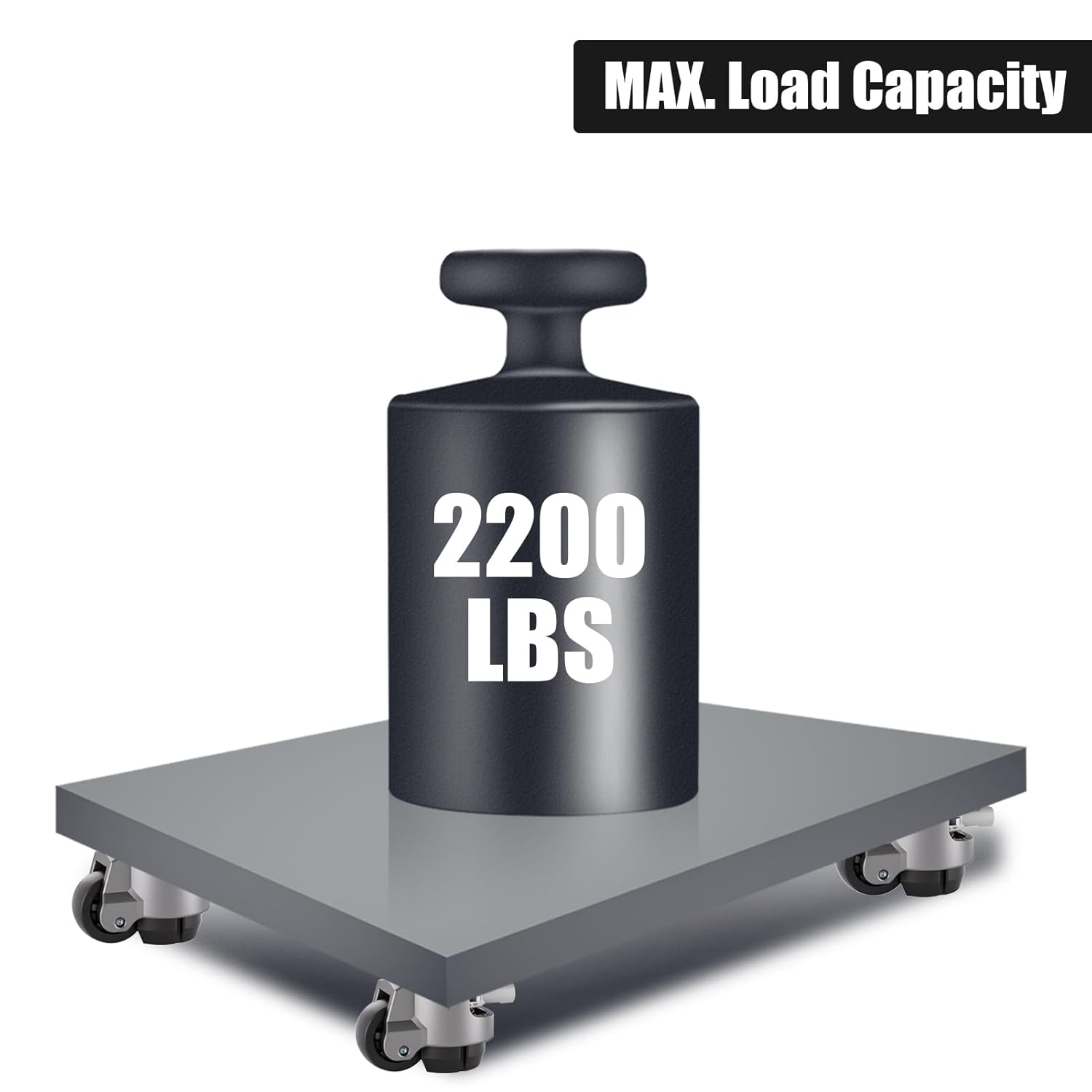 Heavy Duty Leveling Casters Set of 4, 2200LBS Load Capacity Adjustable Leveling Feet, Retractable Swivel Industrial Plate Casters for Workbench, Machine, Equipment & Furniture, 2 Inch, T60 平
