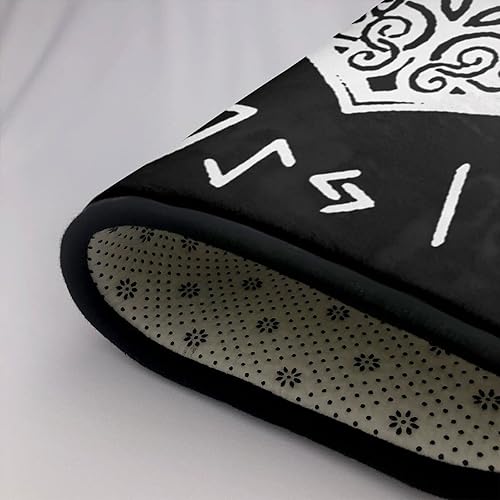 Miniatura 5 de Vikings Mjolnir and Rune Wheel Norse Mythology Symbol Area Rug Living Room Bedroom Kitchen Sofa Bedside Carpet Floor Mats 72"X48"