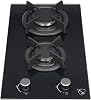 K&H Domino Glass Gas Hob [2 Zones] - Gas Hob - Propane Gas Hob - Built-in Thermocouple Flame Outlet System - 2Z-KHGX-LPG - Gas Powered - Tempered Safety Glass - Automatic Shut-Off