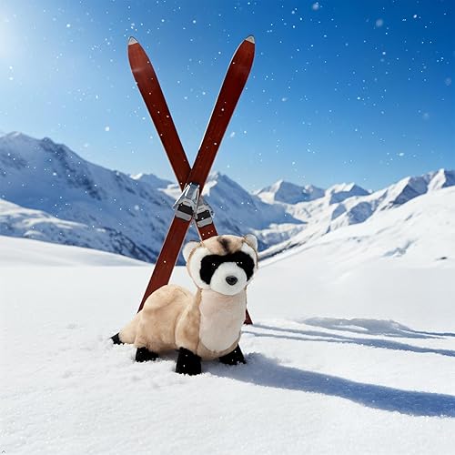 Miniatura 5 de The Petting Zoo Peluche de hurón de patas negras, regalos para niños, animales salvajes Onez, juguete de peluche de hurón, 12 pulgadas