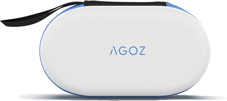 AGOZ GoPro Hero11 Black Mini, Hero10, Hero9, Hero 8 Bag, Hard Protective Carry Case with Zipper and Wrist Strap for GoPro Hero 7, GoPro Hero 6, GoPro Hero 5, GoPro Hero 4 Action Cameras - White