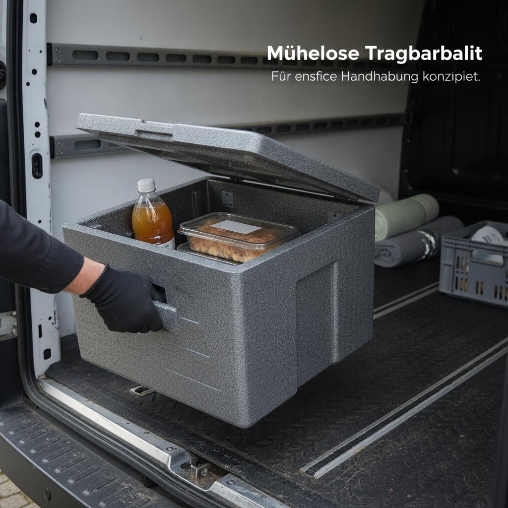 Scatola per Cibi Freddi - Contenitore Isotermico Robusto per Trasporto Alimenti - per asporto, Style 2