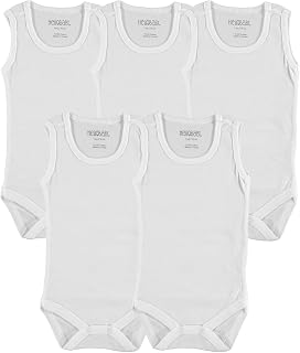 Baby Bodysuits 5 PCS - Bodysuit for Boys and Girls Newborn - Infant Toddlers Bodysuit Onesies - White Baby Bodysuits