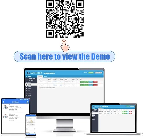 Miniatura 2 de Bidireccional, carril DIN, CT de núcleo dividido, monitoreo del sistema solar fotovoltaico, monitor de uso de energía, Modbus TCP/RTU, asistente