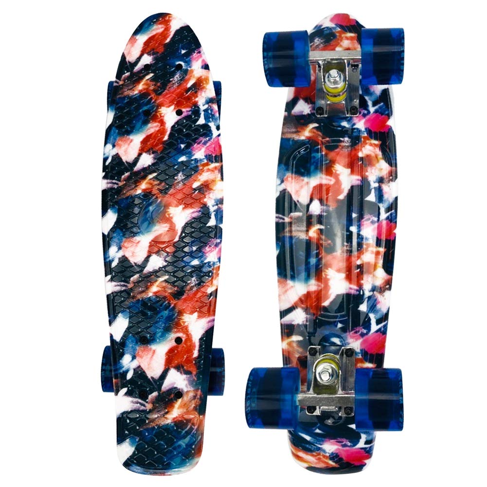 Mini Planche à roulettes, Planches Complètes de Cruiser Portable, Skateboard Graphique Complet pour Filles, Garçons, Adultes