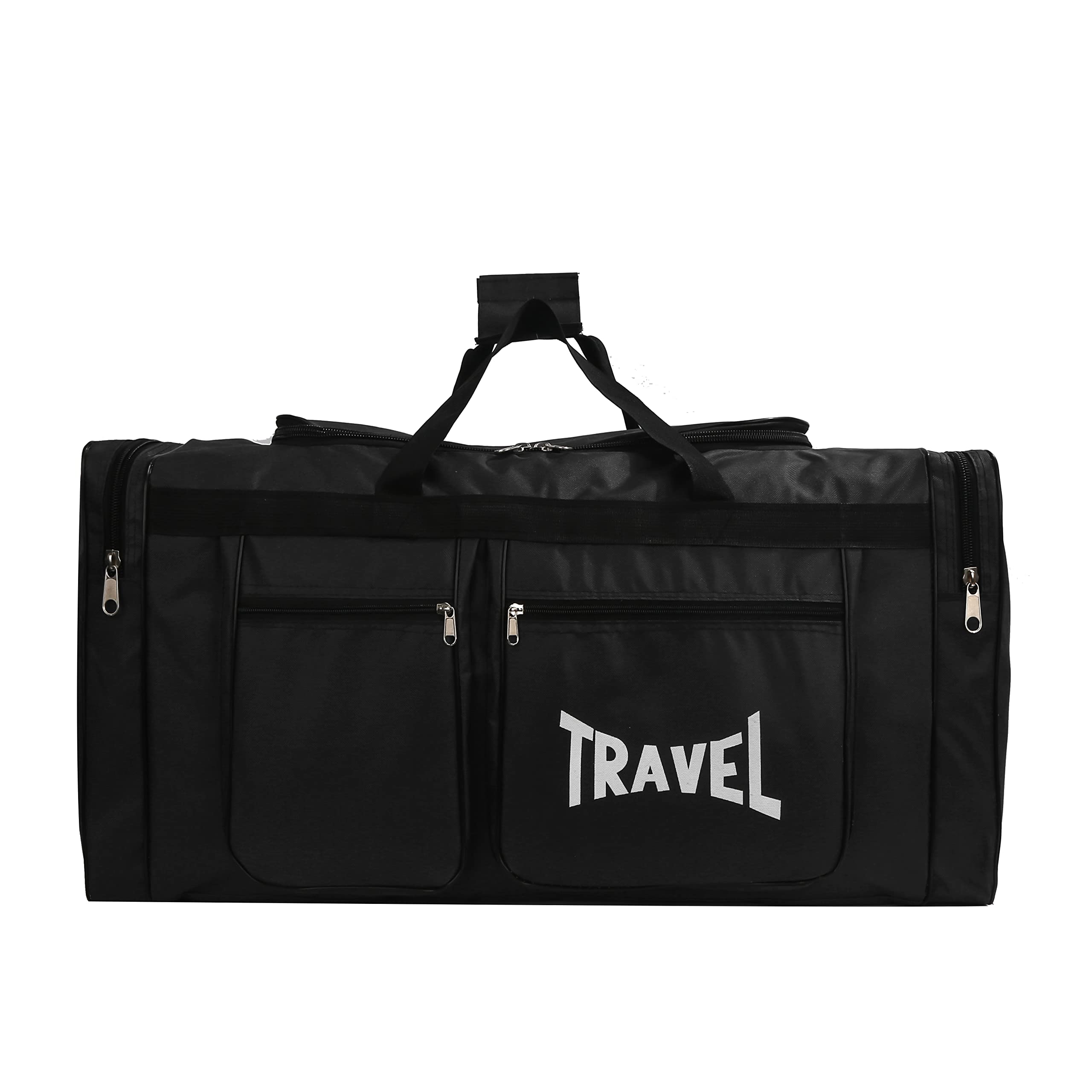 100L Sac Molleton Polochon De Voyage Pliable, Sac De Sport, Compartiment à Chaussures, Léger Et Imperméable, Grande Capacité, Unisexe (Noir)