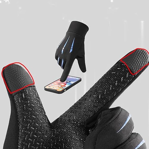 Miniatura 6 de Guantes de invierno para hombres y mujeres, guantes de ciclismo resistentes al viento, guantes de ciclismo para hombres, guantes de correr al aire