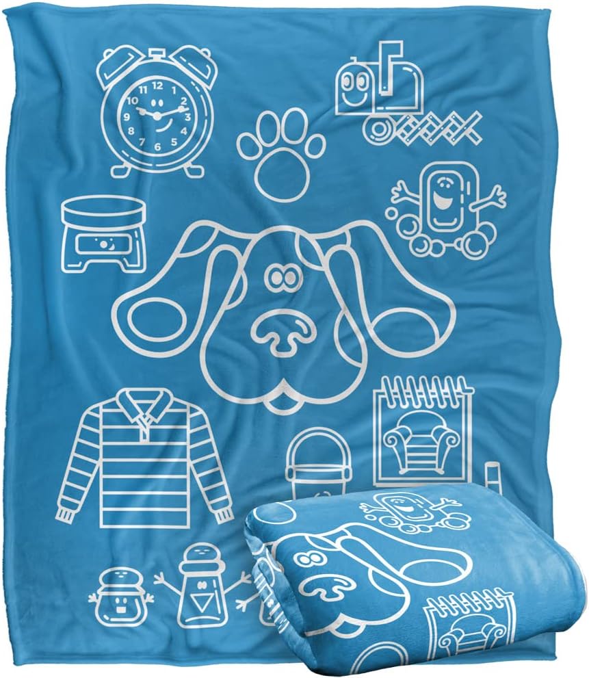 Blues Clues Blanket, 50"x60" Blue's Clues Icon Collage Silky Touch Super Soft Throw Blanket