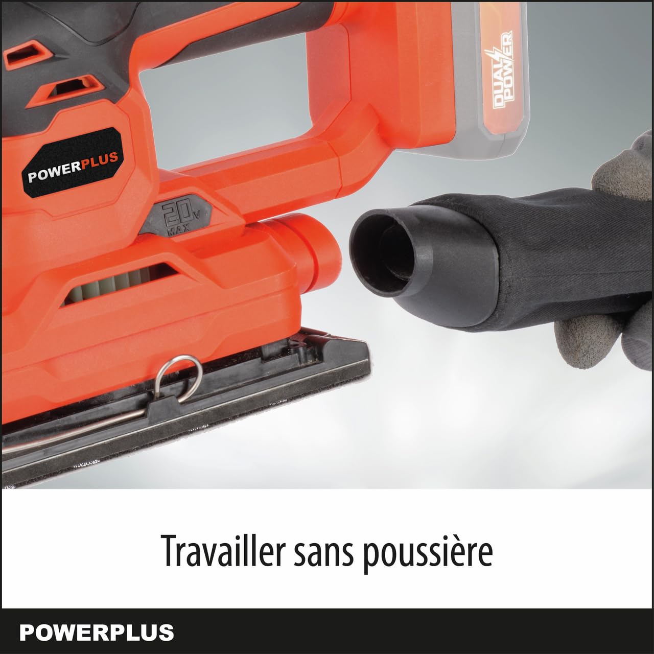 PowerPlus Ponceuse vibrante 20V (SANS BATTERIE)