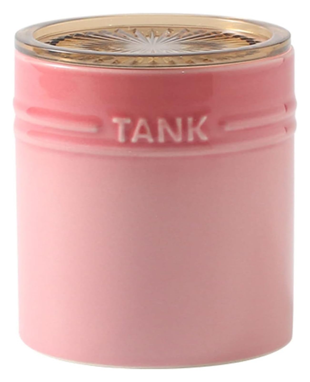 Azucarero, azucarero, azucarero de cerámica degradada francesa con tapa, azucarero sólido con cuchara, tarro de especias de porcelana, almacenamiento de decoración de cocina(Pink)